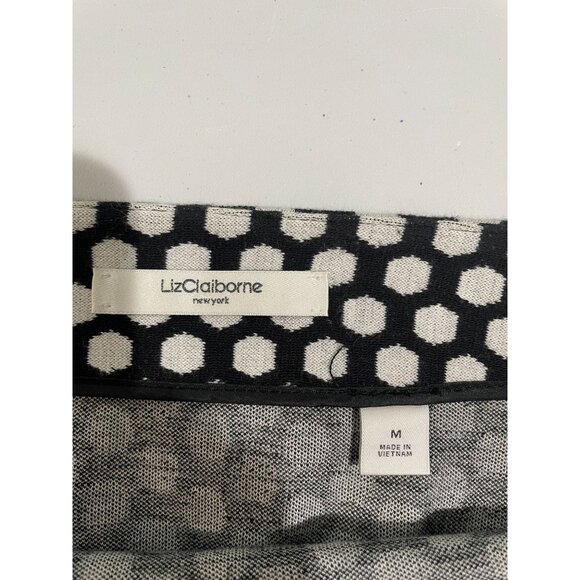Liz Claiborne Black & White Polka Dot Skirt Medium - Picture 4 of 9